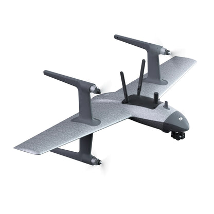 HEQ Swan Voyager VTOL - 3-Axis 4K Video Camera 40KM Range 60 Minutes Fixed-wing Aircraft