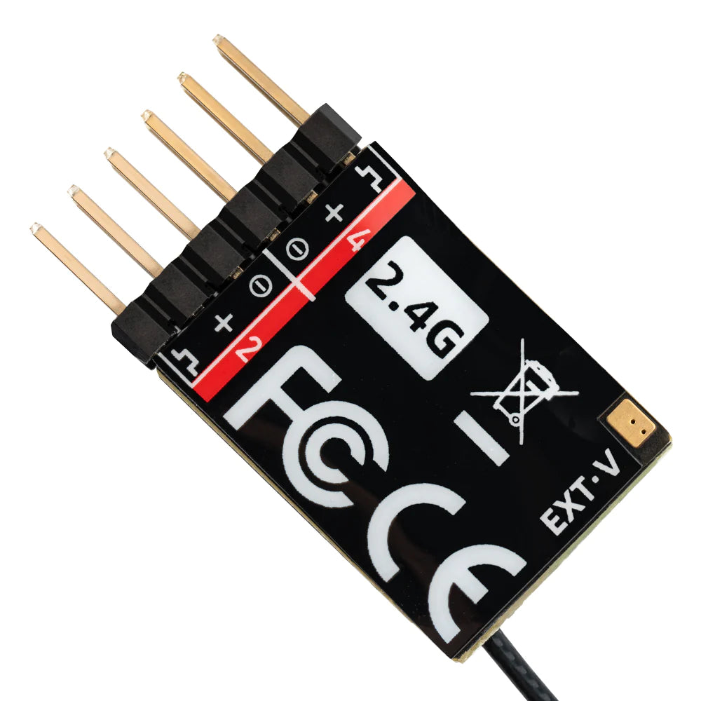 RadioMaster ER4 2.4GHz ELRS PWM Receiver - Light Weight and Small Size Suitable for Small Aircraft,FPV Drone, RC Car, Boat