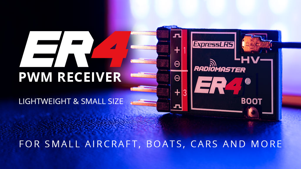 RadioMaster ER4 2.4GHz ELRS PWM Receiver - Light Weight and Small Size Suitable for Small Aircraft,FPV Drone, RC Car, Boat 8 RadioMaster ER4 2.4GHz ELRS PWM Receiver, ExpressLrs ER4 AV RadioMASTER PWM RECEIVER