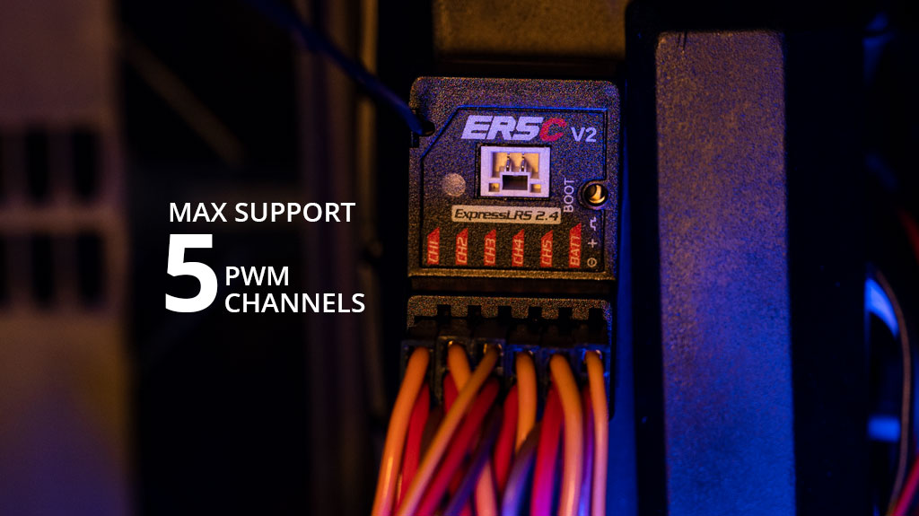 RadioMaster ER5C V2 2.4GHz ELRS PWM Receiver - Drive Up to 5 Servos Designed For Surface, Marine R/C Applications 11 ER5C V2 2.4GHz ELRS PWM Receiver