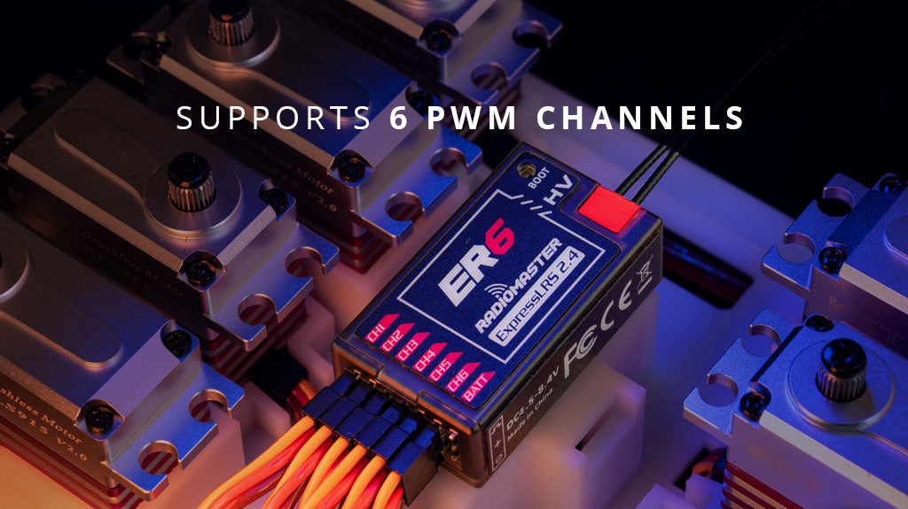 RadioMaster ER6 2.4GHz ELRS PWM Receiver - Specially Designed For Fixed-wing Aircraft Airplane Drone 10 RadioMaster ER6 2.4GHz ELRS PWM Receiver