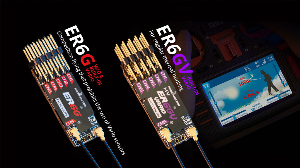 RadioMaster ER6G & ER6GV 2.4GHz ELRS PWM Receiver - Compact and Slim Receiver For Glider Airplane and Fixed-Wing Aircraft Drone 10 RadioMaster ER6G & ER6GV 2.4GHz ELRS PWM Receiver