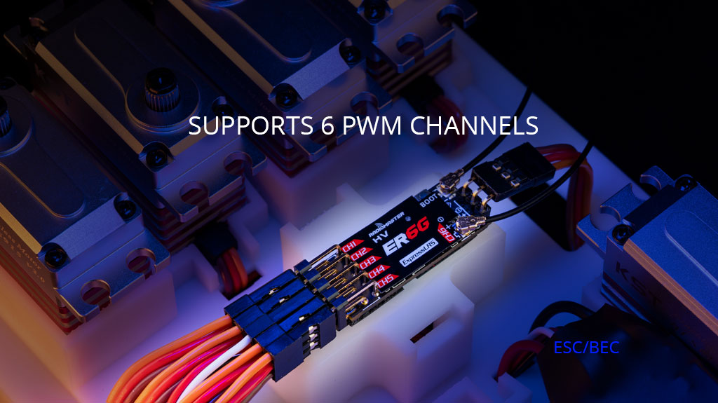 RadioMaster ER6G & ER6GV 2.4GHz ELRS PWM Receiver - Compact and Slim Receiver For Glider Airplane and Fixed-Wing Aircraft Drone 11 RadioMaster ER6G & ER6GV 2.4GHz ELRS PWM Receiver