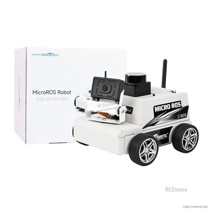 ESP32 MicroROS Robot vision car with front camera module, lidar unit, and retail box