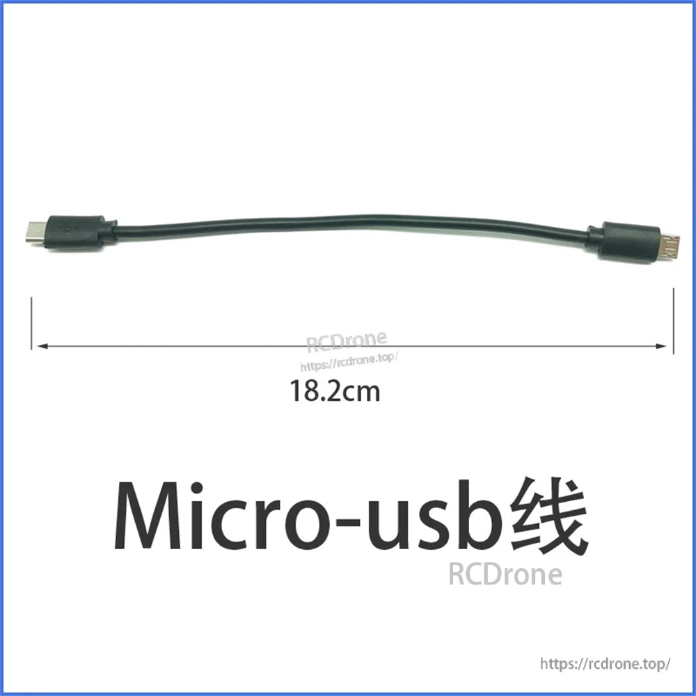 Micro-USB to Micro-USB OTG cable included, 18.2 cm length, for connecting the receiver to Micro-USB Android phones