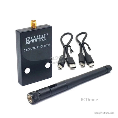 EWRF 5.8G OTG receiver module with SMA antenna and USB OTG adapter cables