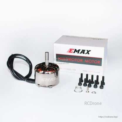 Emax ECOII motor with retail box and included hardware screws, nut and washers
