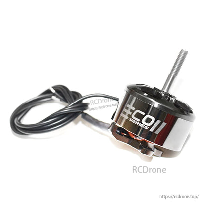 Emax ECOII 3515 Brushless Motor side view showing ECOII Series label and motor lead wire