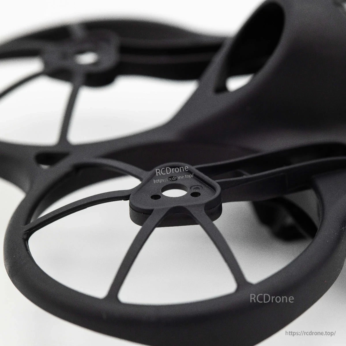 Close-up of duct ring and motor screw mount on the Tinyhawk-style 75mm frame