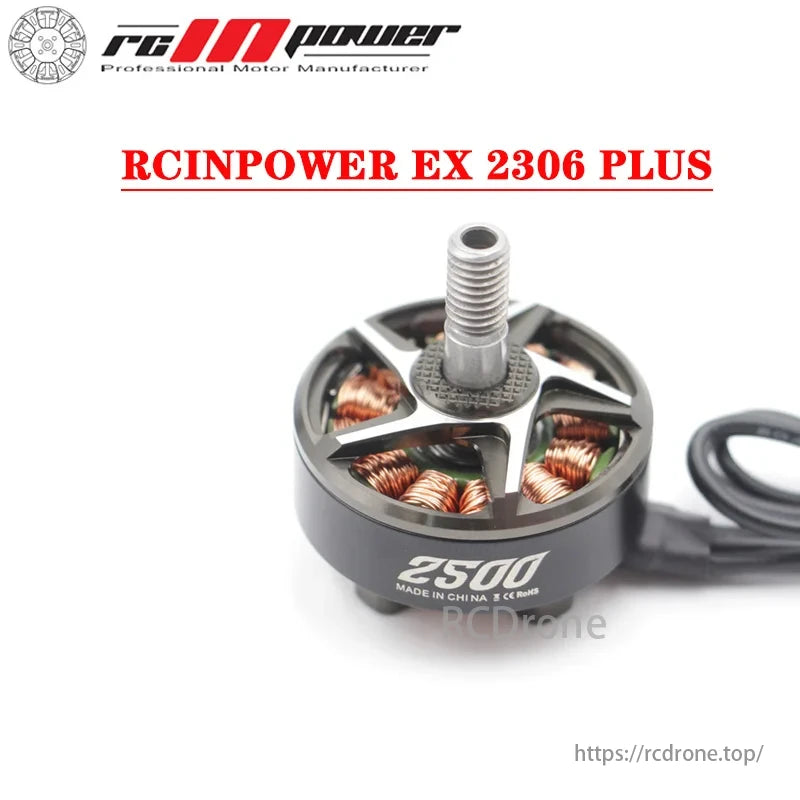 Ex2306 Brushless Motor, RCINPOWER EX 2306 PLUS brushless motor, 2500KV, is a high-performance Chinese-made motor for drones and RC models.