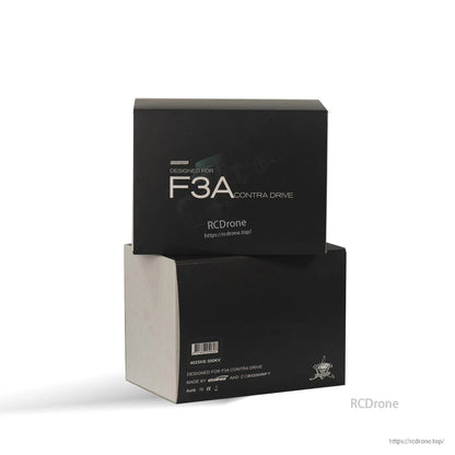 Retail box set for F3A contra drive, packaging with model and motor specs printed