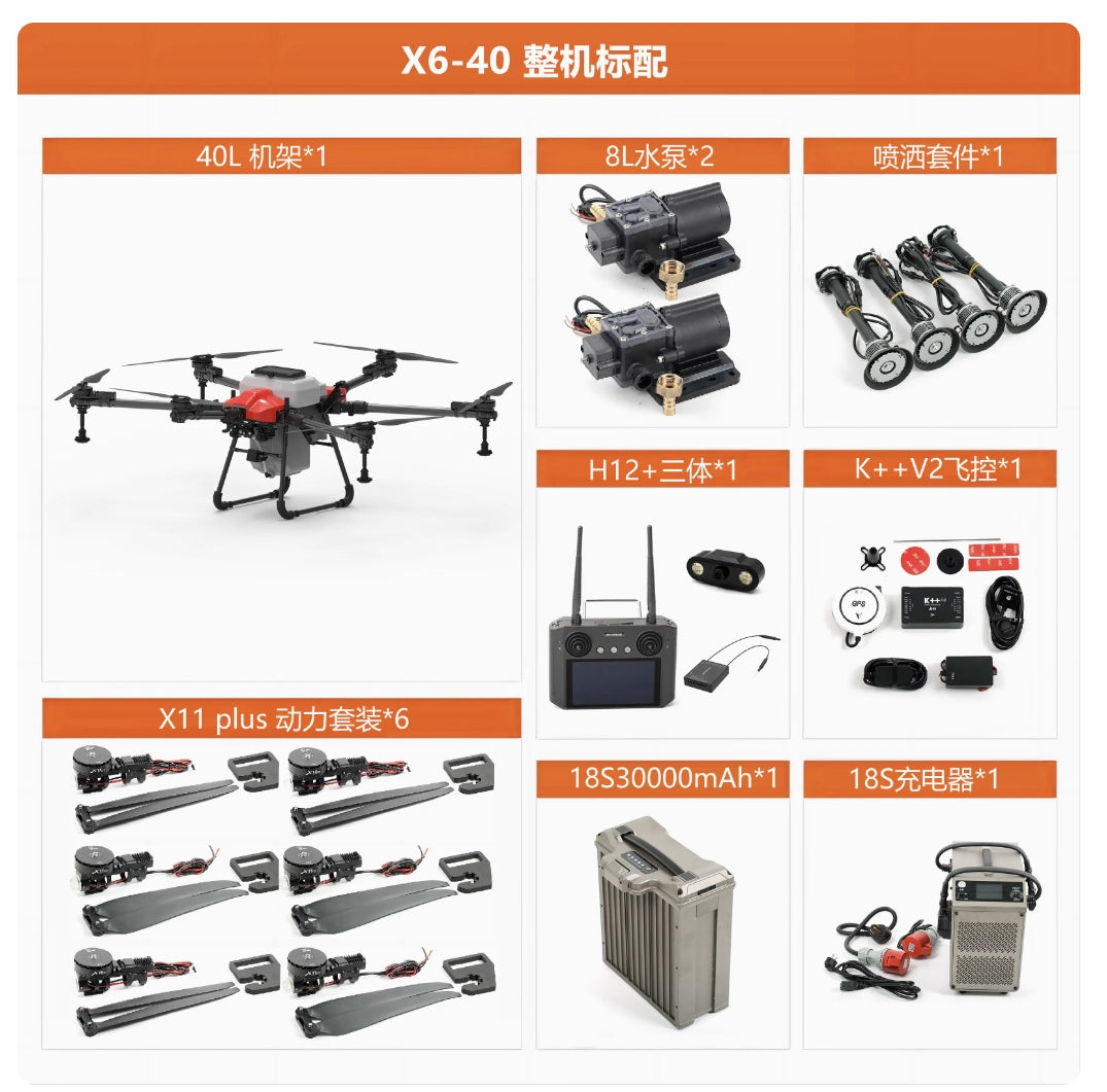 Dreameagle X6-40 40L 6-Axis Agriculture Hexacopter Drone