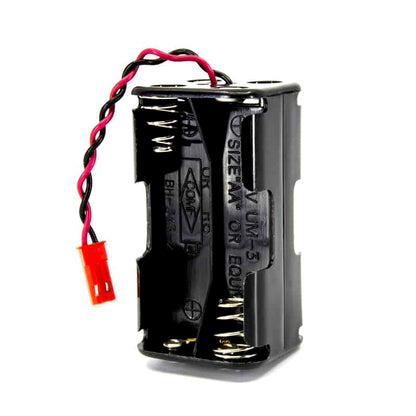 Futaba FBB-1 AA receiver battery holder, 4-cell pack with red plug lead and spring contacts