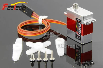FEETECH FT2331M Servo, FEETECH FT2331M: 4.8–6V digital servo, metal gears, 0.07s/60° speed at 6V, 3.5kg.cm torque, 25T spline, aluminum case.