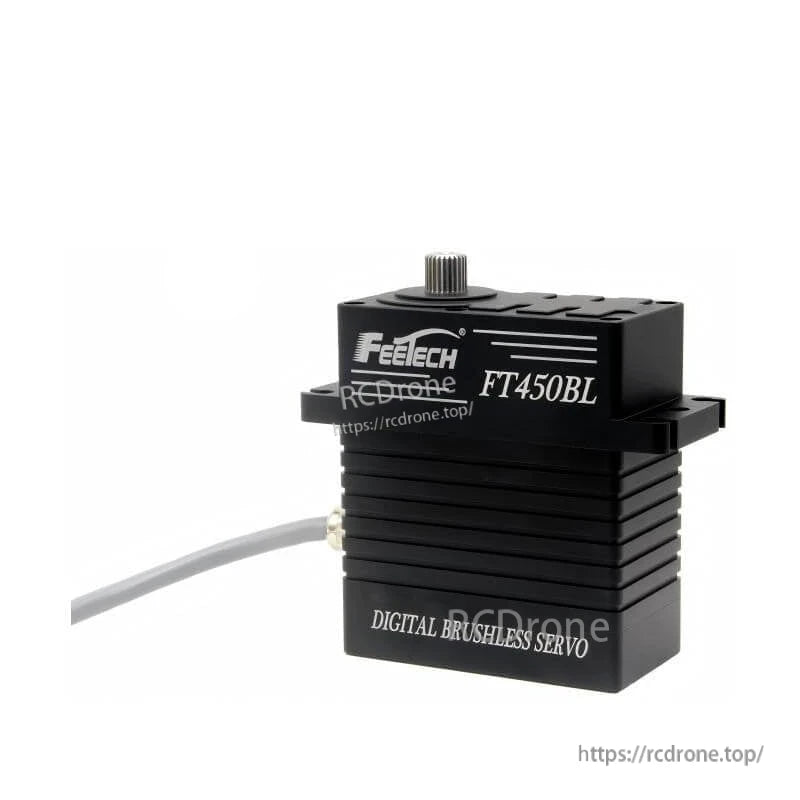 FEETECH FT450B Servo, FEETECH FT450BL: 24V digital brushless servo, 450kg.cm torque, 180° PWM, aluminum case, 25T spline—high-performance for demanding applications.