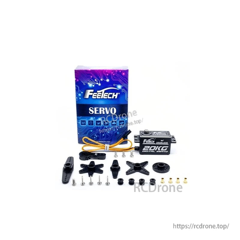 FEETECH FT5420M Servo, FEETECH FT5420M 20KG DIGITAL SERVO with accessories and packaging