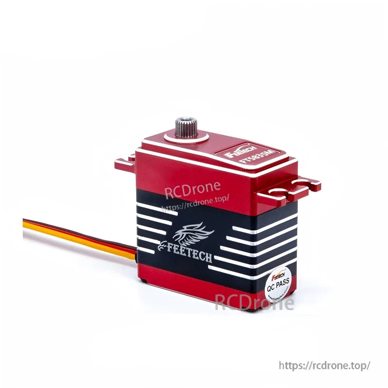 FEETECH FT58 Series Servo, FEETECH FT58 servo features steel gears, 25–35.5kg.cm torque, 180° rotation, operates at 4.8–8.4V, and has passed QC testing.