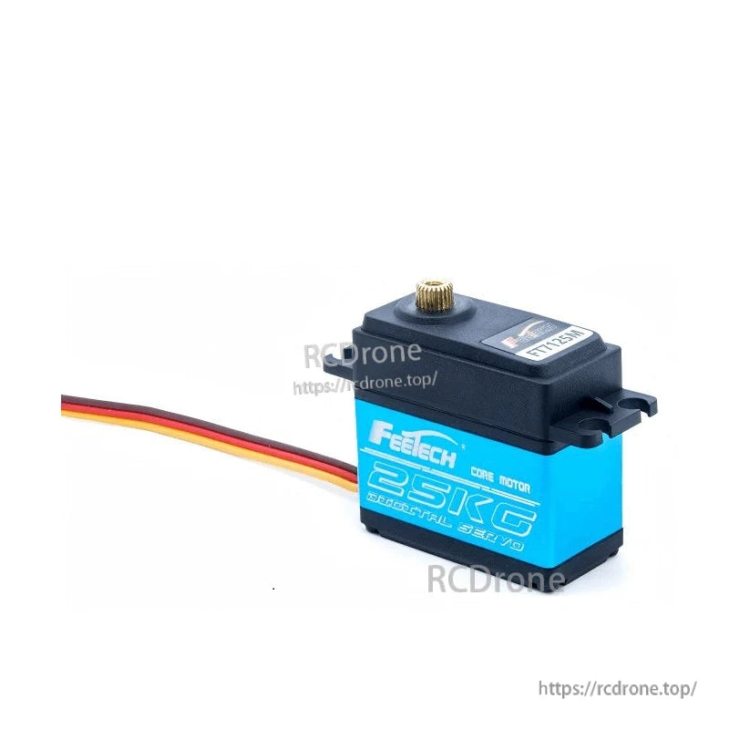 FEETECH FT7125 Servo, FEETECH 25KG core motor: 7.4V, 25kg.cm torque, steel gears, aluminum case—durable, high-performance motor for demanding robotic applications.