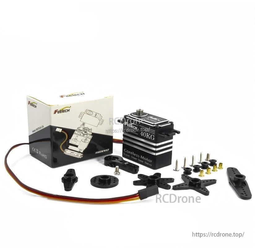 FEETECH FT83 Series Servo, FEETECH FT83 servo features steel gears, aluminum case, 6V–8.4V voltage, 30–40kg·cm torque, and coreless motor for high performance in demanding applications.
