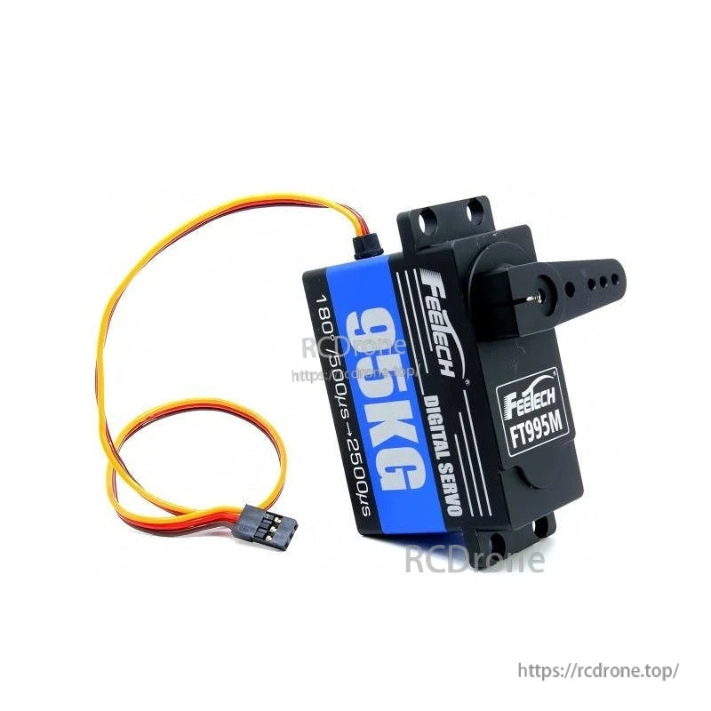 FEETECH FT995M Servo Motor (FT-995M-C001), 7.4V 95KG 180°, Steel Gear, Aluminum Case, PWM 6–9V, 15T Spline