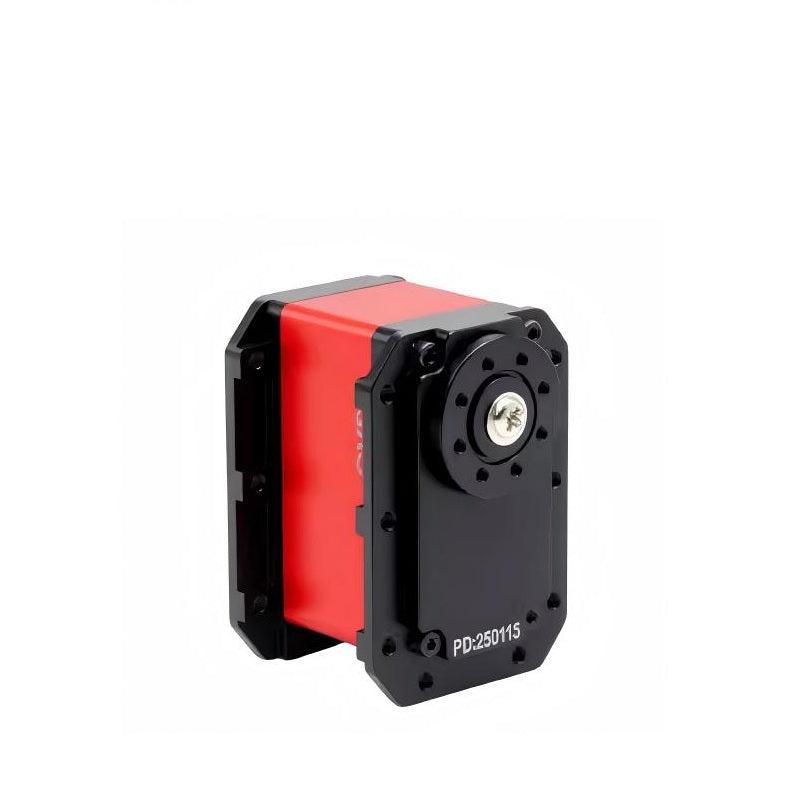 FEETECH HL3960 servo angled rear-side view with output shaft and PD:250115 marking