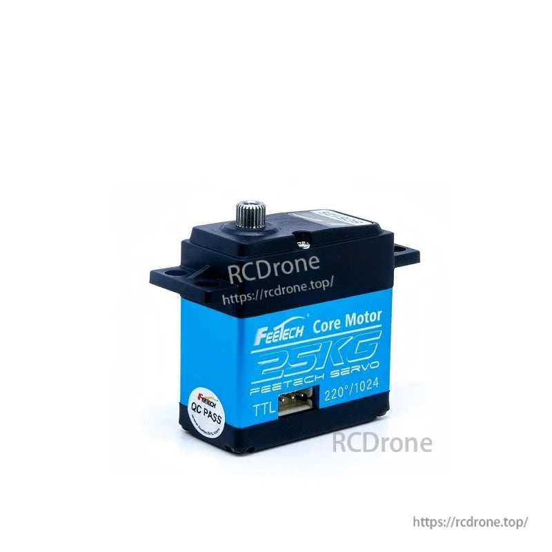 FEETECH SCS125 Servo, FEETECH 25KG core motor servo with steel gears, 220°/1024 resolution, TTL communication, serial feedback, operates at 4–8.4V, QC passed.
