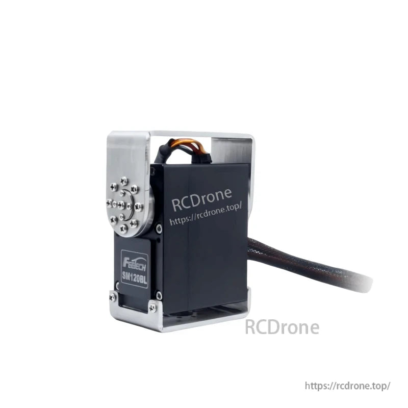 FEETECH SM120BL Servo, FEETECH SM120BL: 24V brushless servo with RS485, 120kg.cm torque, steel gears, 360° rotation, aluminum body.