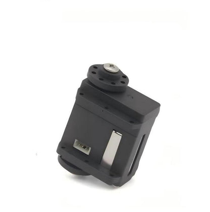FEETECH ST3036 servo motor main view, black case with double output shaft and side connector port