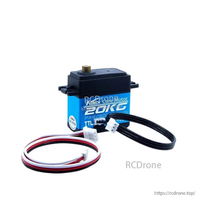 FEETECH STS2000 Servo, FEETECH Core Motor: 20KG torque, 7.4V, 22.5kg.cm, serial control, 12-bit magnetic encoding, 5.5–9V input, TTL/OC PASS compatible.