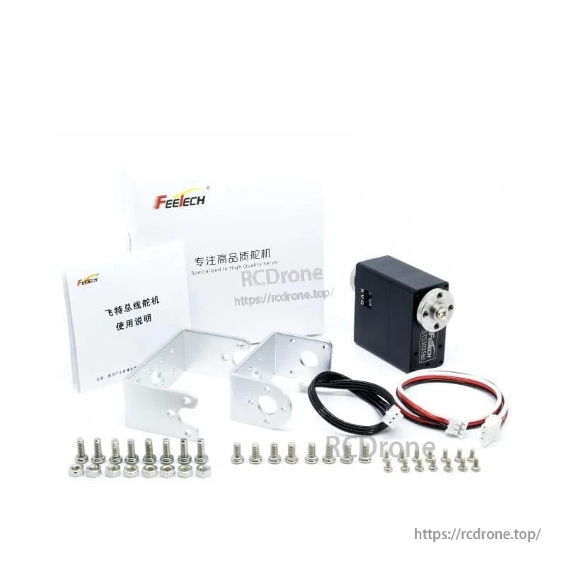 FEETECH STS3025BL Servo, Servo motor FEETECH STS3025BL features 12V brushless magnetic encoder, dual shaft, 20-40 kg/cm torque, and 170 RPM max speed.