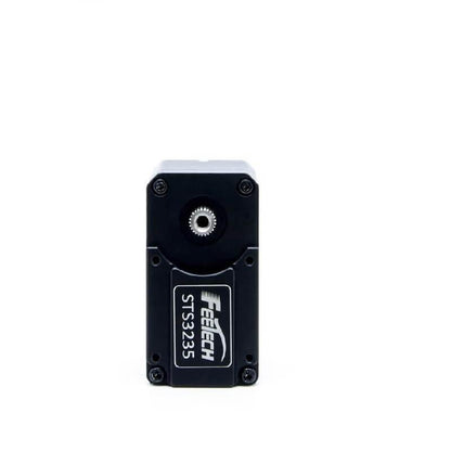 FEETECH STS3235 Servo front view showing output shaft spline, mounting holes, and faceplate