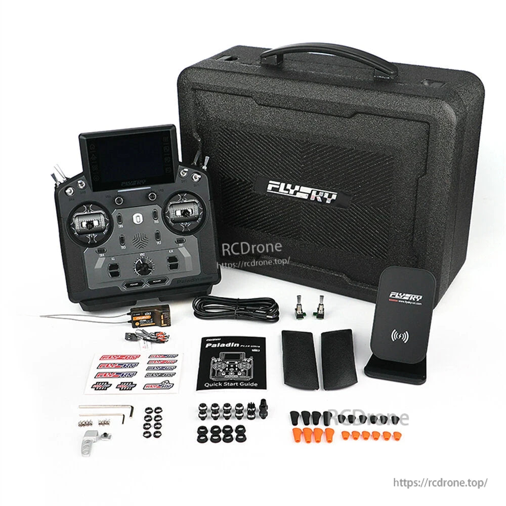 Package contents: PL18 Ultra Paladin transmitter, carrying case, manual, cables, parts and accessories