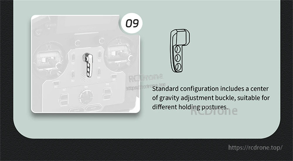 Center-of-gravity adjustment buckle accessory detail for different holding postures on PL18 Ultra