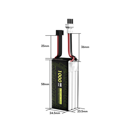 2PCS Flywoo Explorer 1000mAh LiHV 3S 80C Battery （Flywoo XT30UP）