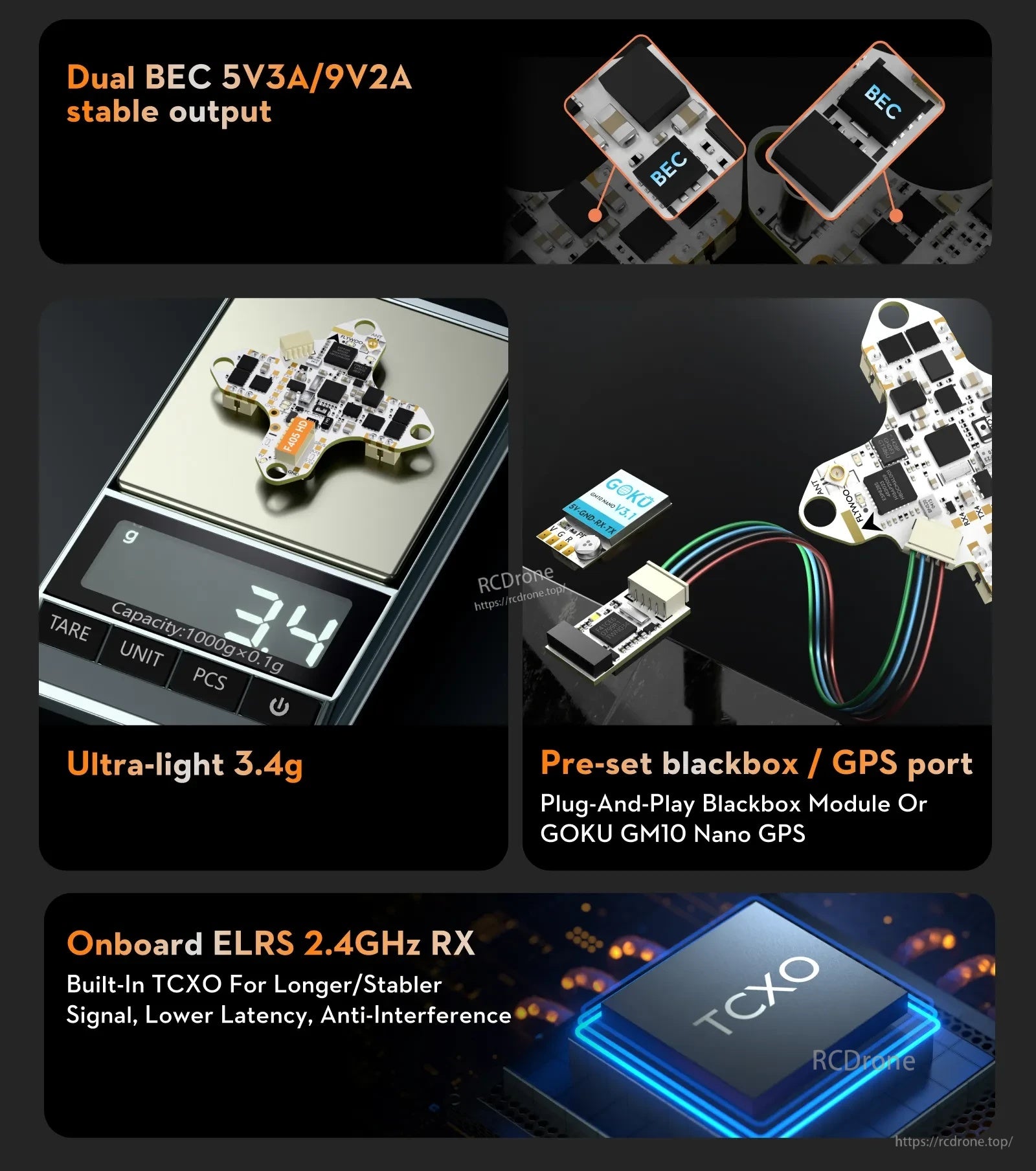 FLywoo GOKU F405 HD 1S 12A AIO Plug&Play O4 / O4 Pro