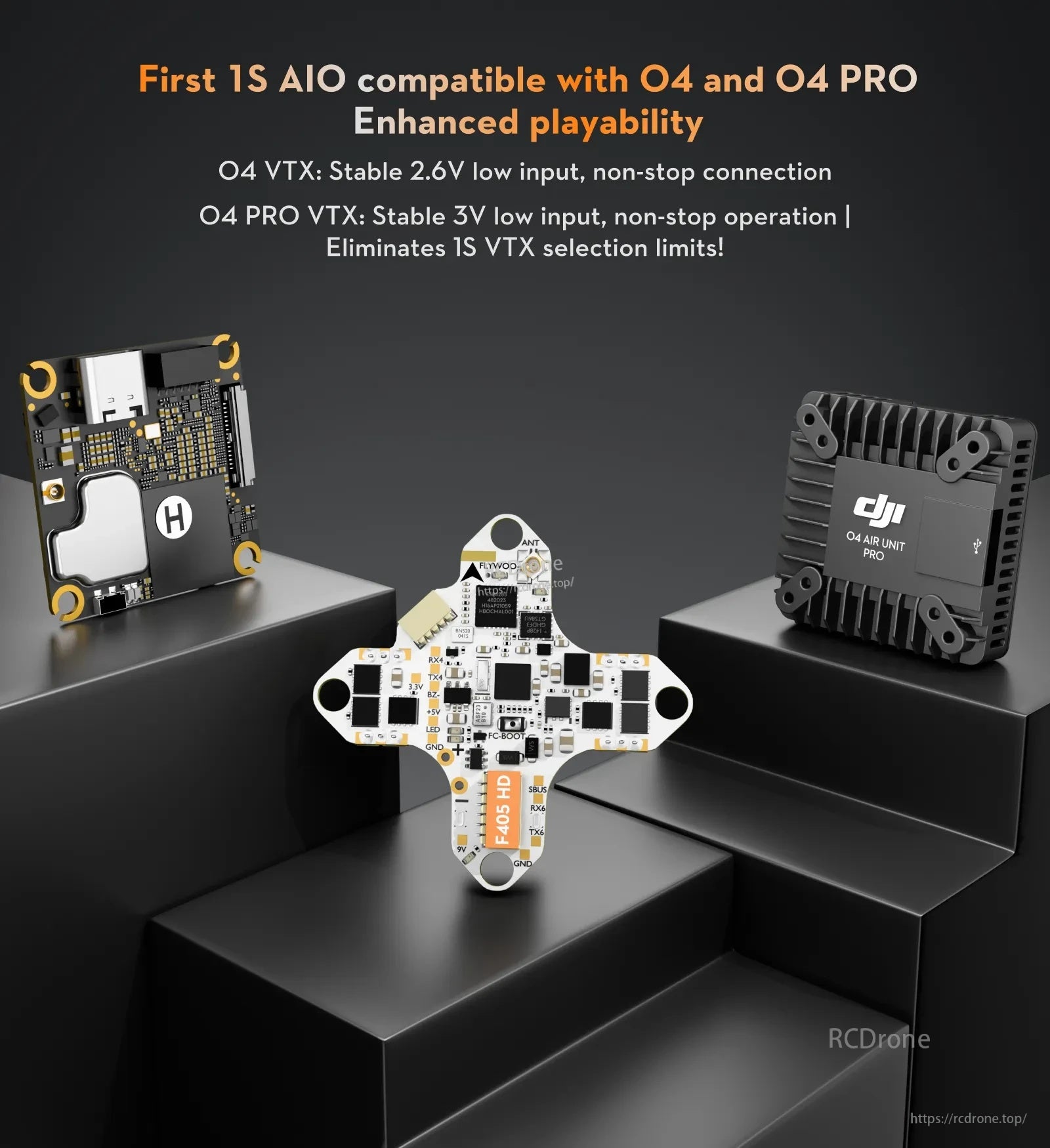 FLywoo GOKU F405 HD 1S 12A AIO Plug&Play O4 / O4 Pro