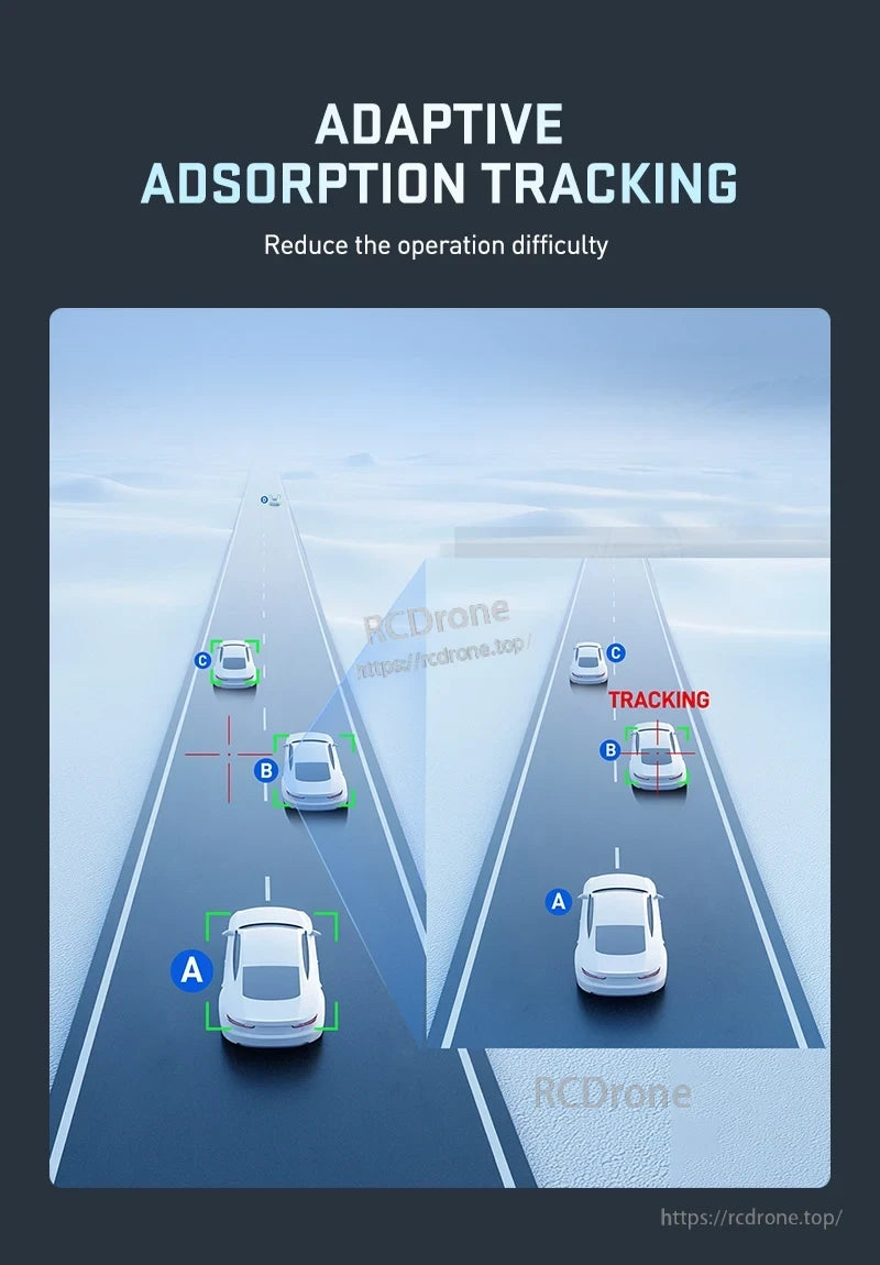 FPV AI Camera, Adaptive adsorption tracking simplifies operations with real-time monitoring and intelligent path adjustments for improved efficiency and control.