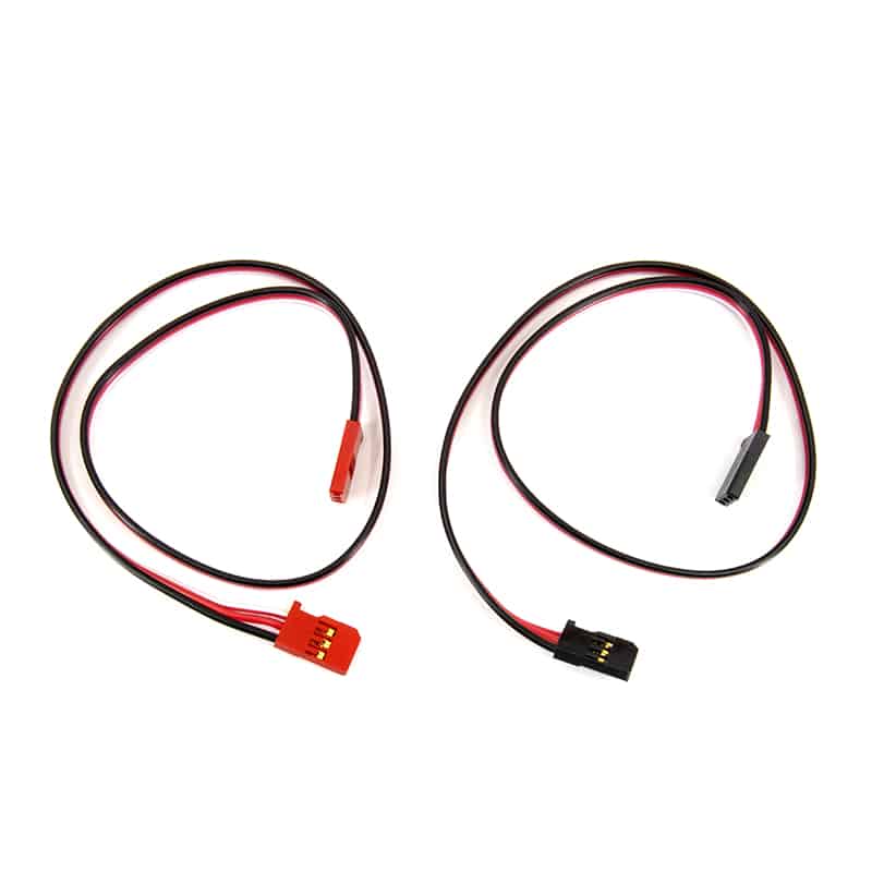 Futaba FSH-65 350 mm male-to-male gyro/servo extension leads, 2-pack with red and black connectors