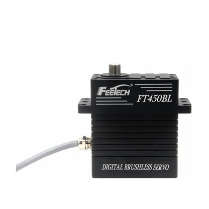 FEETECH FT450B Servo, FEETECH FT450BL is a 24V digital brushless servo with 450kg.cm torque, supporting 180° PWM control for high-performance robotic applications.