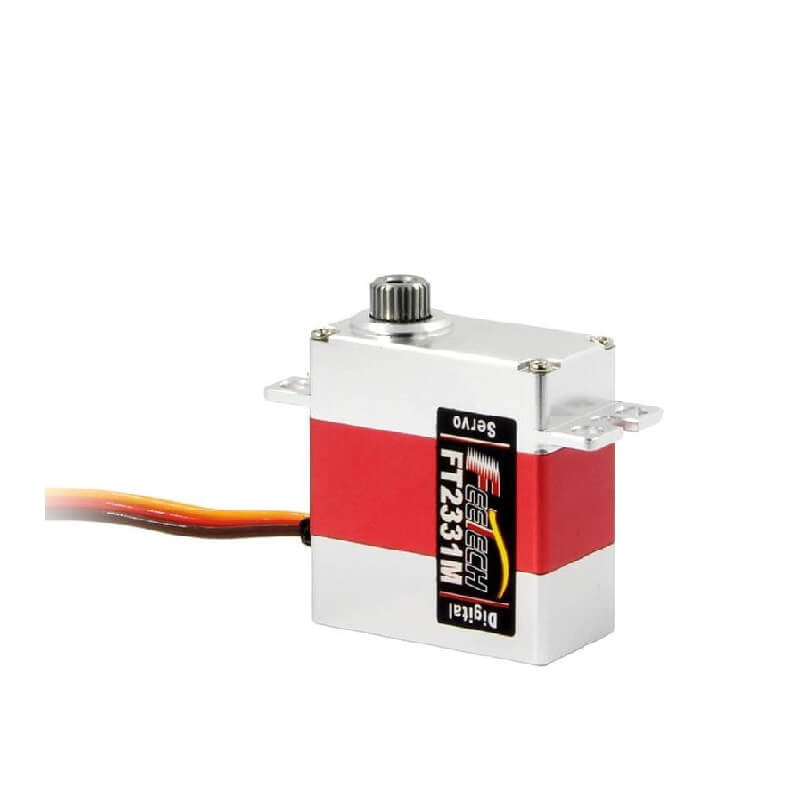FEETECH FT2331M Servo Motor, 4.8–6V Coreless, Metal Gear, 0.07s/60°@6V, 3.5kg.cm, 25T Spline, Aluminium Case