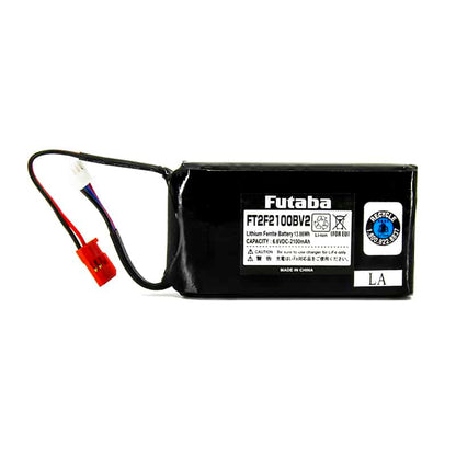 Futaba FT2F2100B-V2 2100mAh 6.6V 2S LiFePO4 transmitter battery pack with lead and red connector