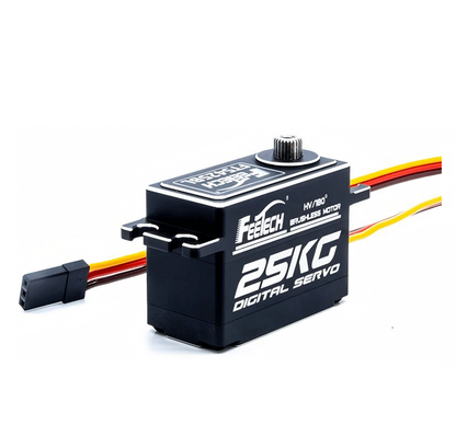 FEETECH FT5425BL Servo, FEETECH FT5425BL is a 25kg high-voltage brushless digital servo motor with 180° rotation, operating at 4–12V for high-performance applications.