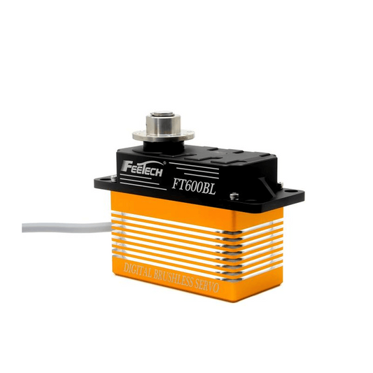 FEETECH FT600B Servo, FEETECH FT600BL: 24V digital brushless servo with 600kg.cm torque, 180° PWM, aluminum case, and steel gears for high-performance applications.