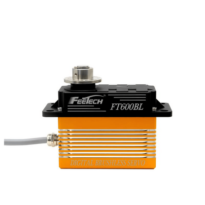 FEETECH FT600B Servo, FEETECH FT600BL: 24V digital brushless servo with 600kg.cm torque, 180° PWM control, aluminum case, and steel gears for high-performance applications.