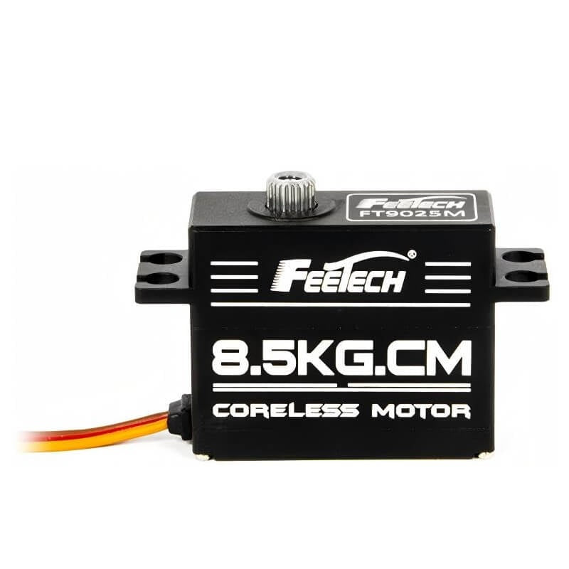 FEETECH FT9025M Servo, FEETECH FT9025M: 8.5kg.cm high-torque servo with coreless motor, metal gears, and PWM control for 4.8–6V operation, ideal for demanding robotic applications.