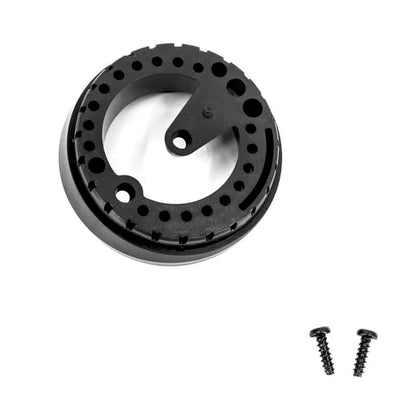4PK Wheel Adapter ring, top view with mounting tab and multiple screw holes, includes two screws