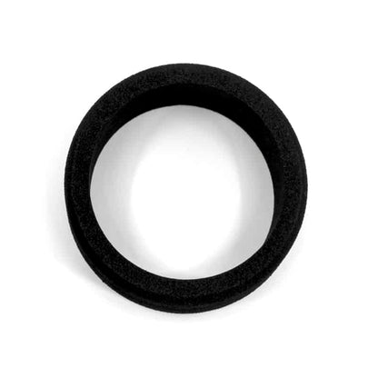Foam steering wheel cover ring, top-down view in black