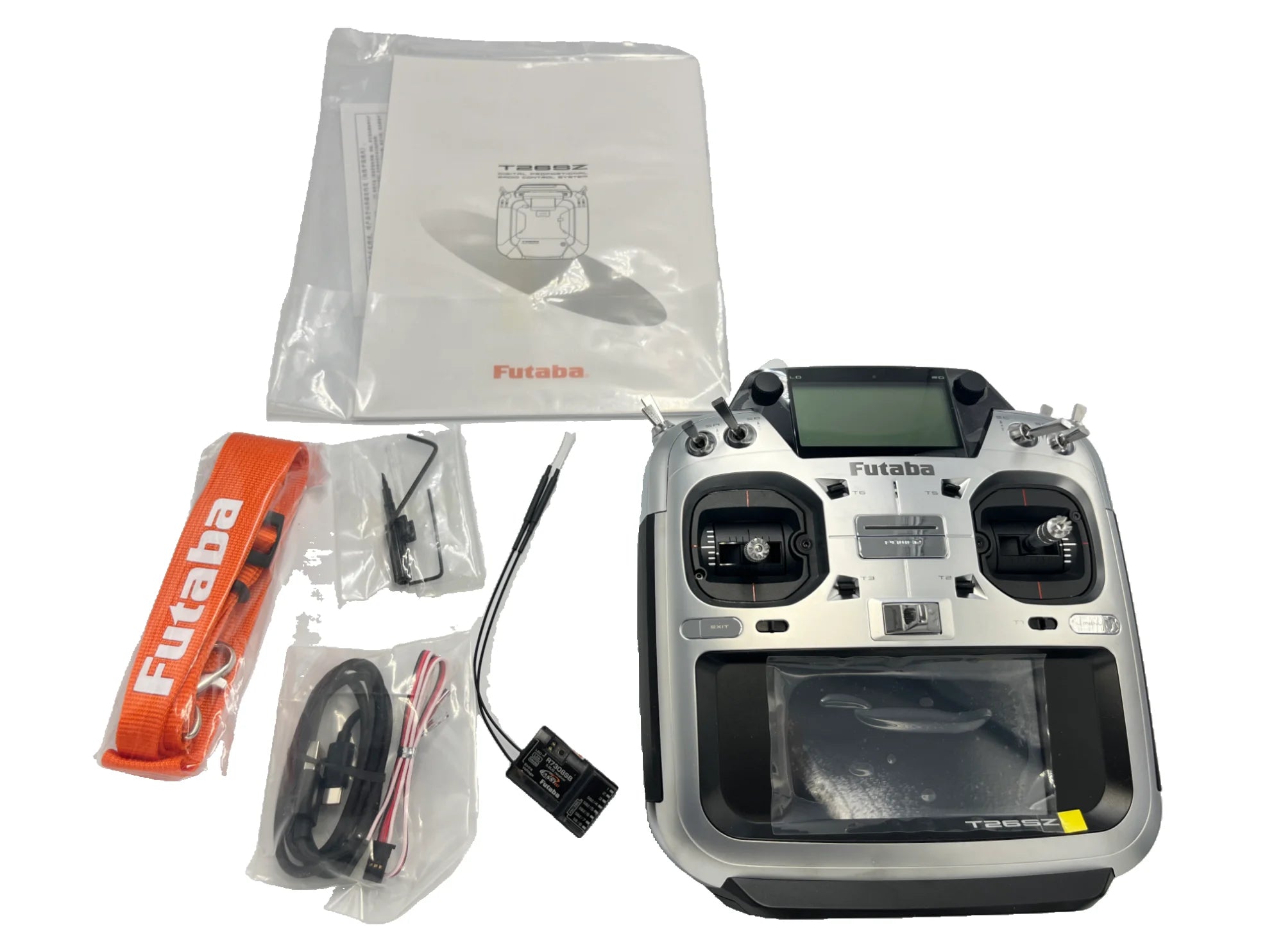 FUTABA T26SZ Transmitter, S.Bus2 streamlines setups by connecting multiple servos, gyros, and sensors with minimal wiring.