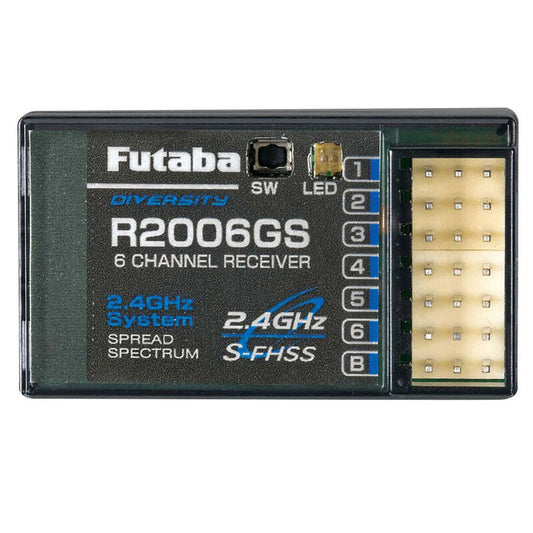 항공기 모델용 Futaba R2006G S-FHSS 2.4 GHz 시스템 6채널 수신기