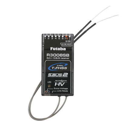 Futaba R3008SB Receiver - T-FHSS Telemetry System 8-Channel + S.Bus Receiver For Aircraft Models